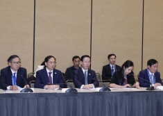 Chủ tịch nước Võ Văn Thưởng tại cuộc gặp Liên minh doanh nghiệp Mỹ - APEC - Ảnh: TTXVN